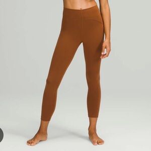 Lululemon Instill High-Waist Copper Brown Active Leggings 25”
